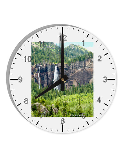 Beautiful Cliffs Nature 10 InchRound Wall Clock with Numbers by TooLoud-Wall Clock-TooLoud-White-Davson Sales