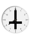 Inverted Cross 10 InchRound Wall Clock with Numbers-Wall Clock-TooLoud-White-Davson Sales