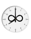 Distressed Infinity 10 InchRound Wall Clock with Numbers-Wall Clock-TooLoud-White-Davson Sales