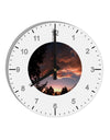 Forest Sunset 10 InchRound Wall Clock with Numbers by TooLoud-Wall Clock-TooLoud-White-Davson Sales