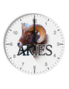 Majestic Aries Picture 10 InchRound Wall Clock with Numbers-Wall Clock-TooLoud-White-Davson Sales