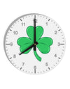 Shamrock Vector Design 10 InchRound Wall Clock with Numbers by TooLoud-Wall Clock-TooLoud-White-Davson Sales