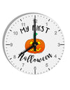 My First Halloween 10 InchRound Wall Clock with Numbers by TooLoud-Wall Clock-TooLoud-White-Davson Sales