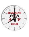 Hawkins AV Club 10 InchRound Wall Clock with Numbers by TooLoud-Wall Clock-TooLoud-White-Davson Sales