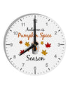 Pumpkin Spice Season 10 InchRound Wall Clock with Numbers-Wall Clock-TooLoud-White-Davson Sales