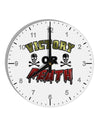 TooLoud Victory Or Death 10 InchRound Wall Clock with Numbers-Wall Clock-TooLoud-White-Davson Sales