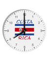 Costa Rica Flag 10 InchRound Wall Clock with Numbers-Wall Clock-TooLoud-White-Davson Sales