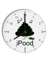 iPood 10 InchRound Wall Clock with Numbers-Wall Clock-TooLoud-White-Davson Sales