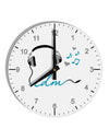 EDM Cord Blue 10 InchRound Wall Clock with Numbers-Wall Clock-TooLoud-White-Davson Sales