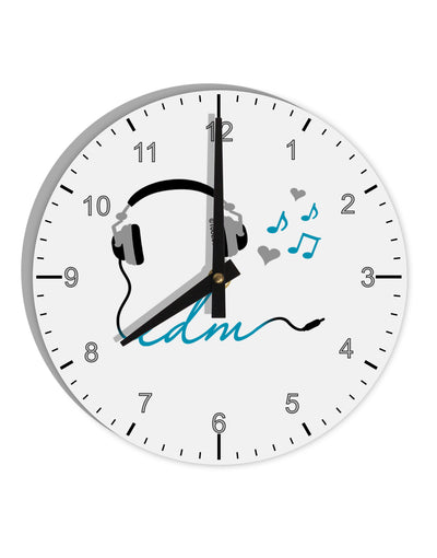 EDM Cord Blue 10 InchRound Wall Clock with Numbers-Wall Clock-TooLoud-White-Davson Sales