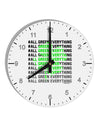 All Green Everything Clover 10 InchRound Wall Clock with Numbers-Wall Clock-TooLoud-White-Davson Sales