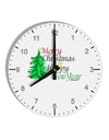 Merry Christmas & Happy New Year 10 InchRound Wall Clock with Numbers-Wall Clock-TooLoud-White-Davson Sales