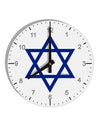 Jewish Star of David 10 InchRound Wall Clock with Numbers by TooLoud-Wall Clock-TooLoud-White-Davson Sales
