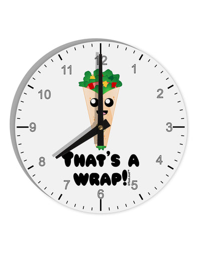 Thats A Wrap Cute Wrap 10 InchRound Wall Clock with Numbers-Wall Clock-TooLoud-White-Davson Sales