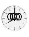 Five Golden Rings 10 InchRound Wall Clock with Numbers-Wall Clock-TooLoud-White-Davson Sales