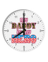 My Daddy is My Hero - Armed Forces - Pink 10 InchRound Wall Clock with Numbers by TooLoud-Wall Clock-TooLoud-White-Davson Sales