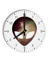 Extraterrestrial Face - Space #2 10 InchRound Wall Clock with Numbers by TooLoud-Wall Clock-TooLoud-White-Davson Sales