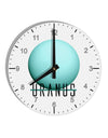 Planet Uranus Text 10 InchRound Wall Clock with Numbers by TooLoud-Wall Clock-TooLoud-White-Davson Sales