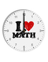 I Heart Math Distressed 10 InchRound Wall Clock with Numbers by TooLoud-Wall Clock-TooLoud-White-Davson Sales