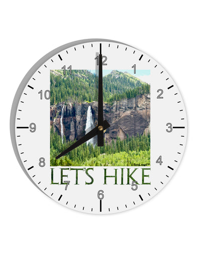 Beautiful Cliffs - Lets Hike 10 InchRound Wall Clock with Numbers by TooLoud-Wall Clock-TooLoud-White-Davson Sales