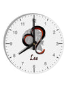 Leo Symbol 10 InchRound Wall Clock with Numbers-Wall Clock-TooLoud-White-Davson Sales