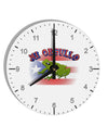 Mi Orgullo Coqui 10 InchRound Wall Clock with Numbers-Wall Clock-TooLoud-White-Davson Sales