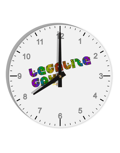 Legalize Gay - Rainbow 10 InchRound Wall Clock with Numbers-Wall Clock-TooLoud-White-Davson Sales