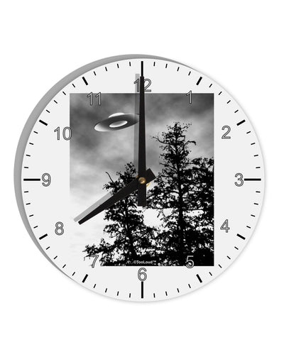 UFO Sighting - Extraterrestrial 10 InchRound Wall Clock with Numbers by TooLoud-Wall Clock-TooLoud-White-Davson Sales