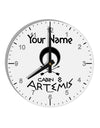 Personalized Cabin 8 Artemis 10 InchRound Wall Clock with Numbers by TooLoud-Wall Clock-TooLoud-White-Davson Sales