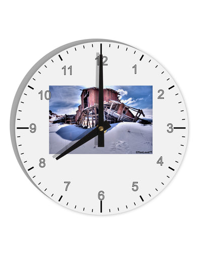 Victor Mines Colorado 10 InchRound Wall Clock with Numbers-Wall Clock-TooLoud-White-Davson Sales