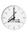 Acute Girl 10 InchRound Wall Clock with Numbers-Wall Clock-TooLoud-White-Davson Sales