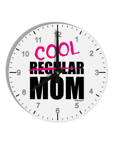 Not A Regular Mom Design 10 InchRound Wall Clock with Numbers by TooLoud-Wall Clock-TooLoud-White-Davson Sales