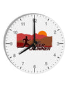 Pro Beer Runner Man 10 InchRound Wall Clock with Numbers-Wall Clock-TooLoud-White-Davson Sales