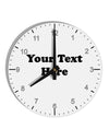 Enter Your Own Words Customized Text 10 InchRound Wall Clock with Numbers-Wall Clock-TooLoud-White-Davson Sales