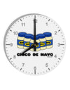 Cinco de Mayo - 5 Mayo Jars 10 InchRound Wall Clock with Numbers by TooLoud-Wall Clock-TooLoud-White-Davson Sales