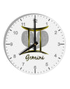 Gemini Symbol 10 InchRound Wall Clock with Numbers-Wall Clock-TooLoud-White-Davson Sales