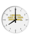 Lack of Faith 10 InchRound Wall Clock with Numbers-Wall Clock-TooLoud-White-Davson Sales