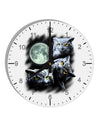 Three Owls and Moon 10 InchRound Wall Clock with Numbers-Wall Clock-TooLoud-White-Davson Sales