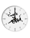 Twerk To EDM BnW 10 InchRound Wall Clock with Numbers-Wall Clock-TooLoud-White-Davson Sales