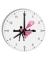 Girl Power Women's Empowerment 10 InchRound Wall Clock with Numbers by TooLoud-Wall Clock-TooLoud-White-Davson Sales