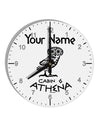 Personalized Cabin 6 Athena 10 InchRound Wall Clock with Numbers by TooLoud-Wall Clock-TooLoud-White-Davson Sales