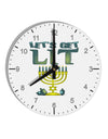 Let's Get Lit Menorah 10 InchRound Wall Clock with Numbers-Wall Clock-TooLoud-White-Davson Sales