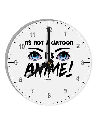 Not A Cartoon Eyes Blue 10 InchRound Wall Clock with Numbers by TooLoud-Wall Clock-TooLoud-White-Davson Sales