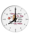 Woman Like A Tea Bag Eleanor R 10 InchRound Wall Clock with Numbers-Wall Clock-TooLoud-White-Davson Sales