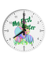 My First Easter Gel Look Print 10 InchRound Wall Clock with Numbers-Wall Clock-TooLoud-White-Davson Sales