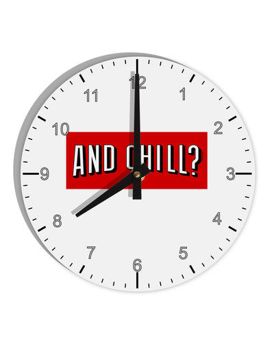 And Chill 10 InchRound Wall Clock with Numbers-Wall Clock-TooLoud-White-Davson Sales