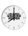 I Am Against Patriarchy 10 InchRound Wall Clock with Numbers-Wall Clock-TooLoud-White-Davson Sales