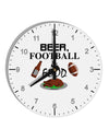 Beer Football Food 10 InchRound Wall Clock with Numbers-Wall Clock-TooLoud-White-Davson Sales