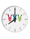 Scary Bunny Tri-color 10 InchRound Wall Clock with Numbers-Wall Clock-TooLoud-White-Davson Sales