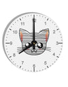 Mummy Kitty 10 InchRound Wall Clock with Numbers by TooLoud-Wall Clock-TooLoud-White-Davson Sales